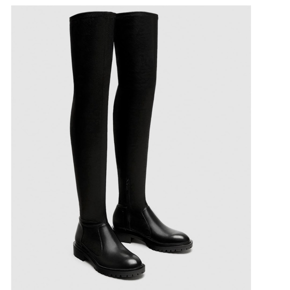 Zara Shoes - Zara Flat Over-the-knee boots